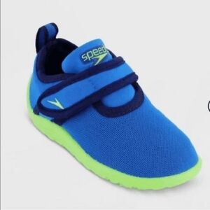 Speedo Kids Aqua Blue and Neon Green Water Shoes Toddler 9/10 Water Shoes Beach